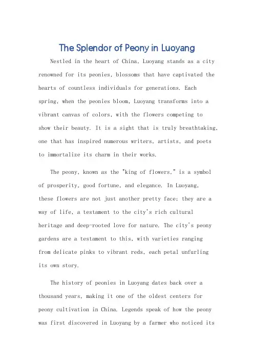 英语介绍洛阳牡丹的作文