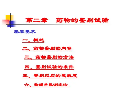 药物的鉴别