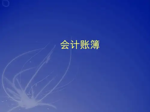 会计学基础课件： 会计账簿