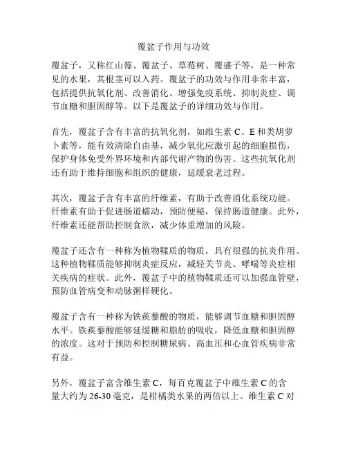 覆盆子作用与功效
