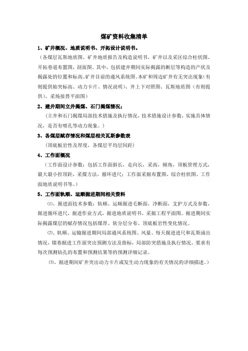 收集清单