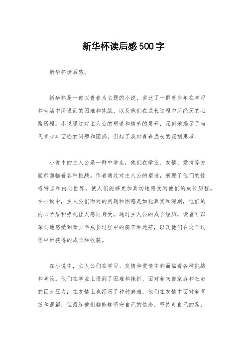 新华杯读后感500字