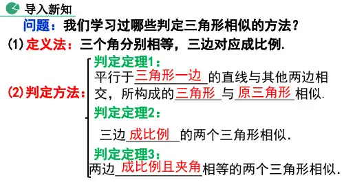 27.2.1+第4课时+两角分别相等的两个三角形相似(2)2024-2025学年人教版九年级数学上册