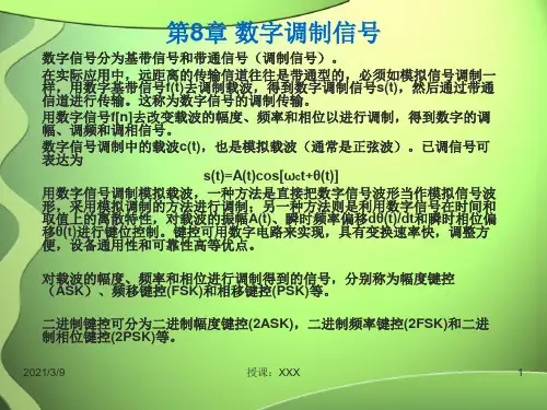 《通信原理》——数字调制信号PPT课件
