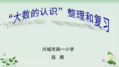 新人教版《大数的认识》PPT优秀课件1