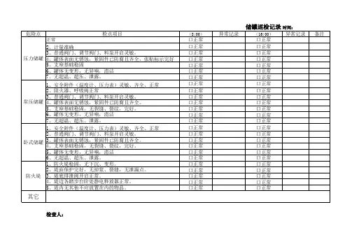 储罐巡检表