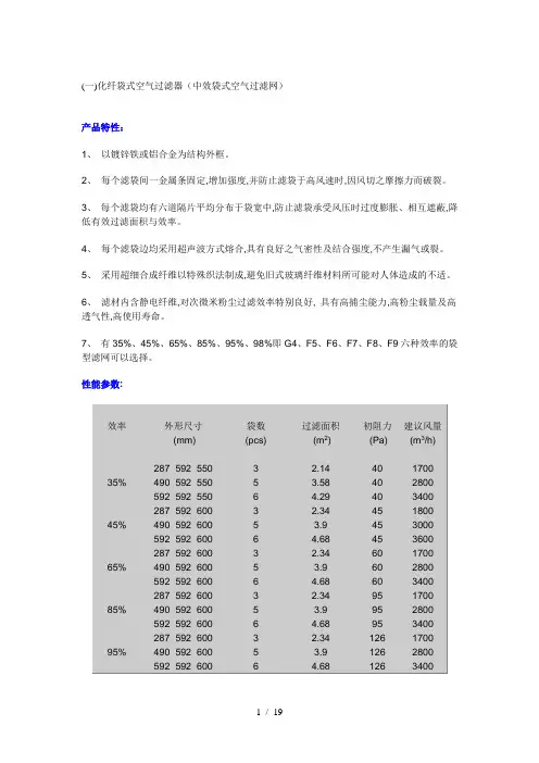 初中效过滤器产品介绍