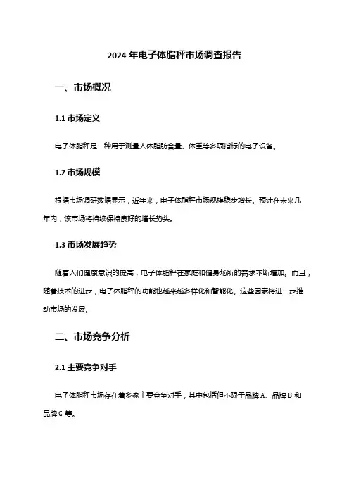 2024年电子体脂秤市场调查报告