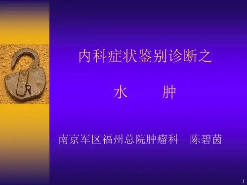 水肿鉴别诊断精品PPT课件