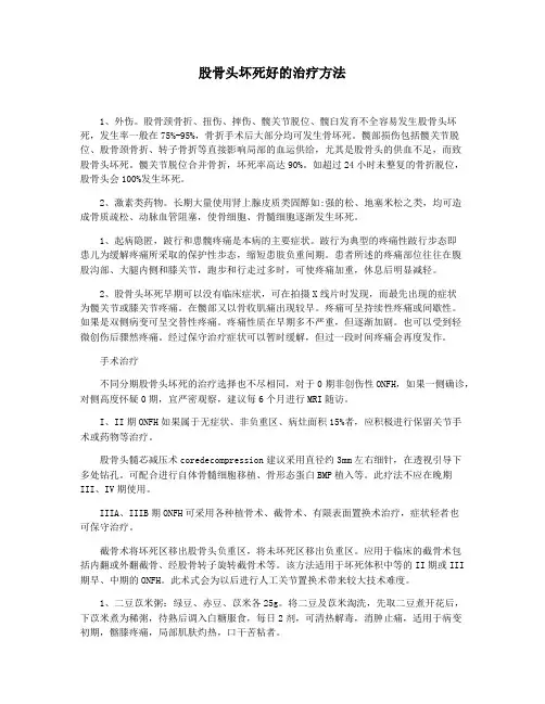 股骨头坏死好的治疗方法