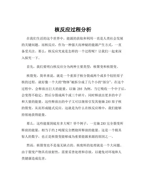 核反应过程分析