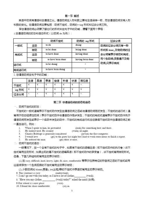 非谓语动词高中总结