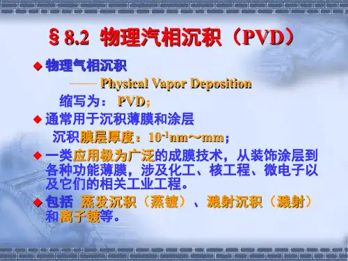 物理气相沉积(PVD)PPT课件.