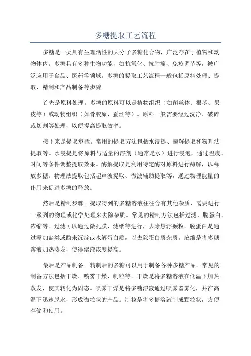 多糖提取工艺流程