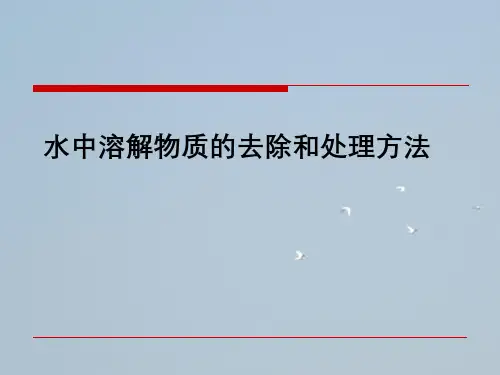 水中溶解物质去除与处理方法