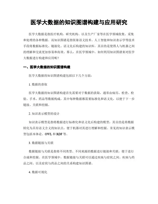 医学大数据的知识图谱构建与应用研究