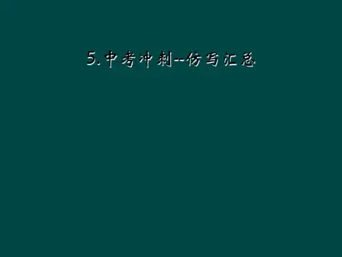 5.中考冲刺--仿写汇总
