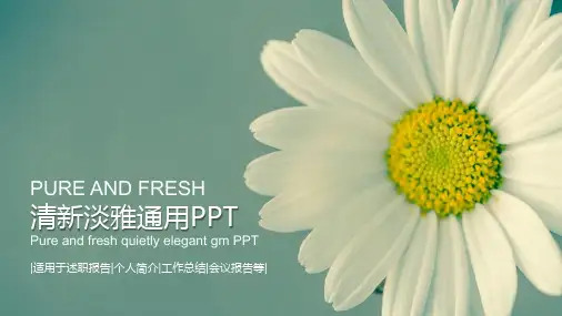 淡雅清新小花背景PPT精美模板