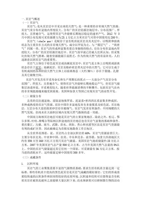 页岩气概述