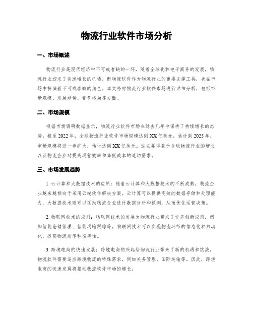 物流行业软件市场分析