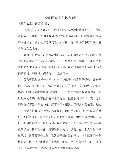 《桃花心木》读后感