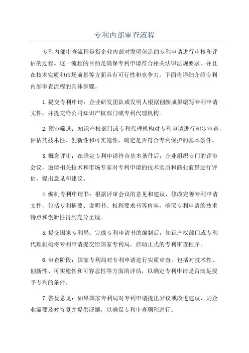 专利内部审查流程
