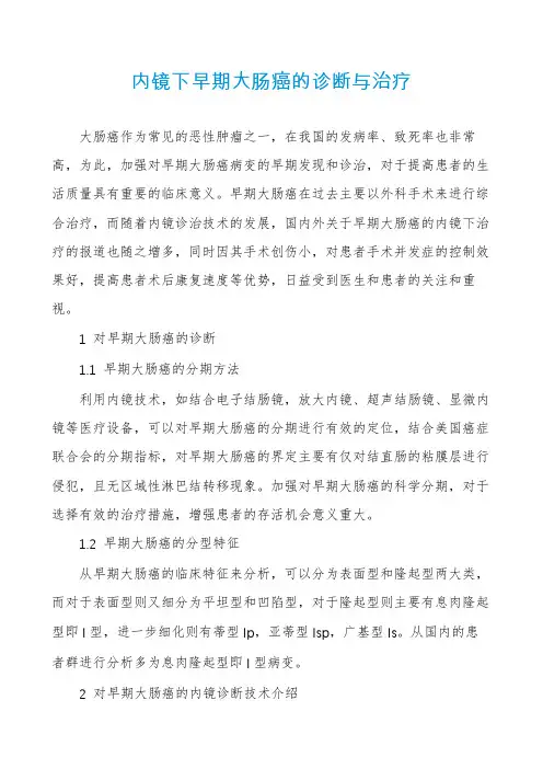 内镜下早期大肠癌的诊断与治疗