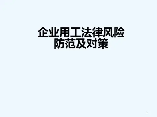 企业用工法律风险防范及对策-PPT