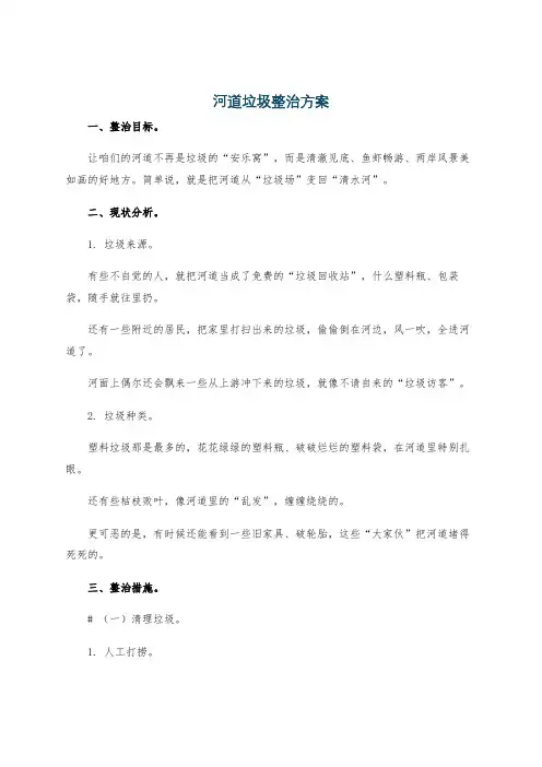 河道垃圾整治方案