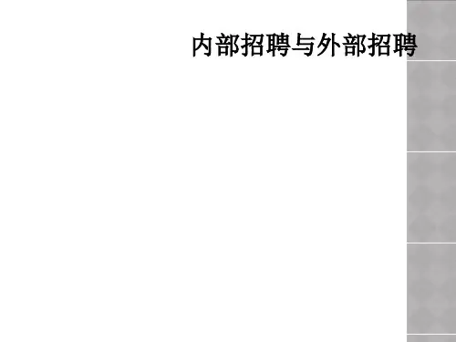 内部招聘与外部招聘