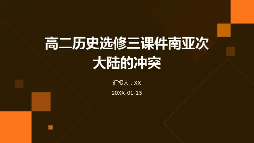 高二历史选修三课件南亚次大陆的冲突(2)
