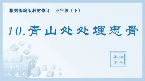 部编版《青山处处埋忠骨》PPT完美版1