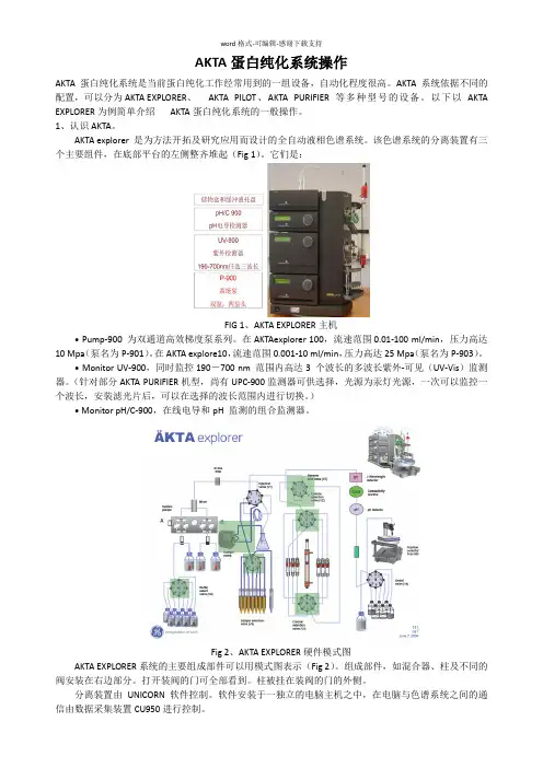 AKTA蛋白纯化系统操作