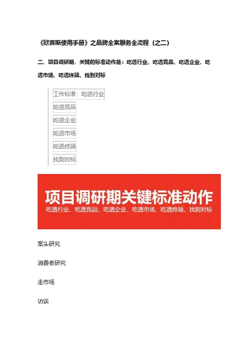 《欧赛斯使用手册》之品牌全案服务全流程(之二)