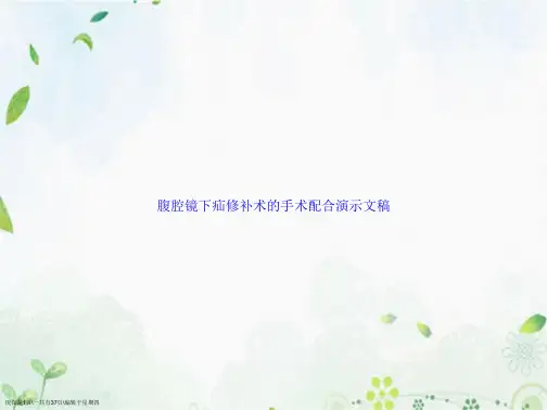 腹腔镜下疝修补术的手术配合演示文稿