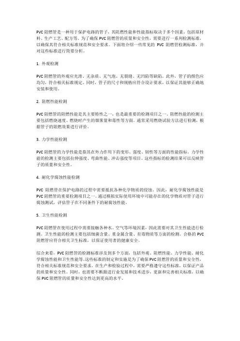 pvc阻燃管检测标准