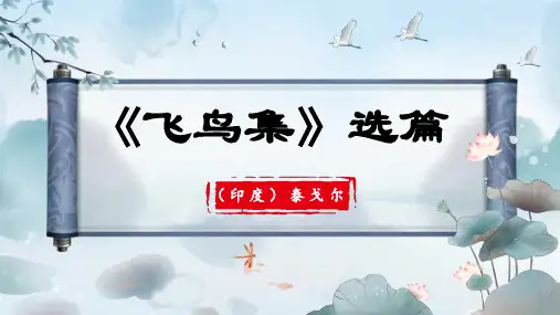 大学语文诗歌篇 11. 飞鸟集