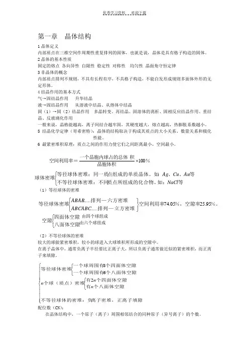 无机材料物理化学复习