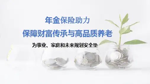 21页完整年金保险助力保障财富传承与高品质养老培训课件