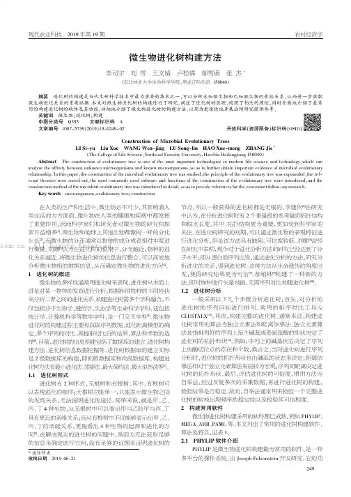 微生物进化树构建方法