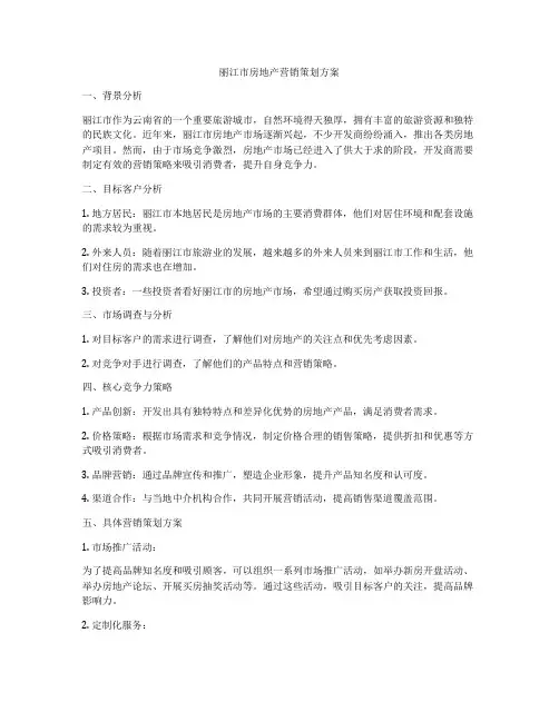丽江市房地产营销策划方案