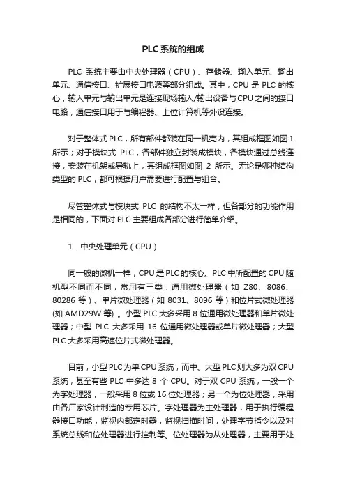 PLC系统的组成