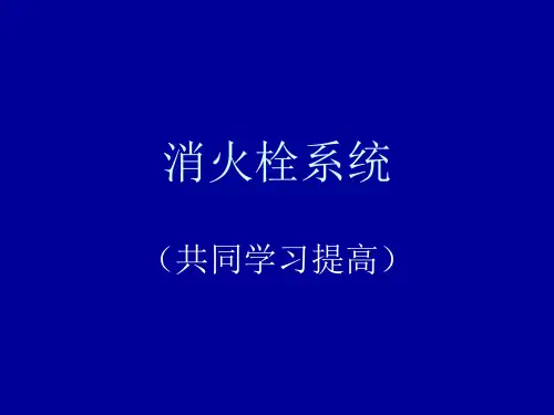 消火栓系统课件教材