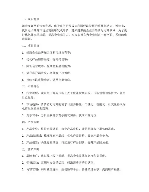 电商规划方案