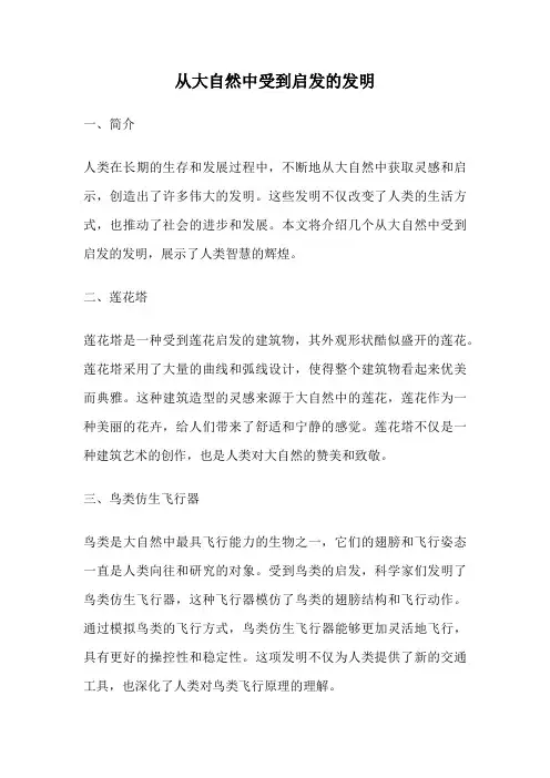 从大自然中受到启发的发明