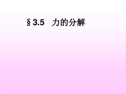 力的分解PPT课件