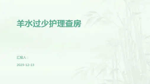 羊水过少护理查房