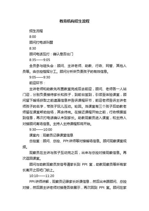 教育机构招生流程