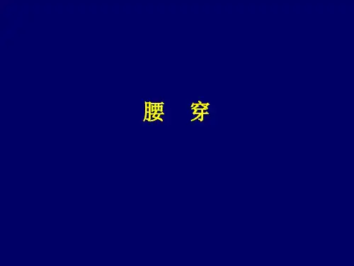 腰穿步骤精品PPT课件
