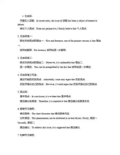 考研英语作文模板